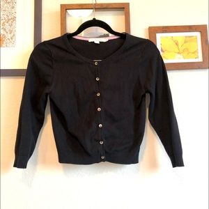 Boden Cropped Cardigan Black Size 4